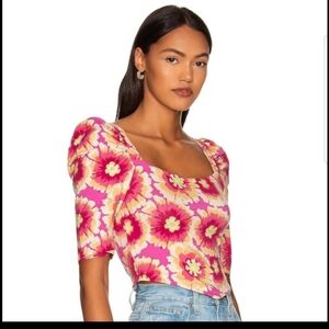 NEW! Free People Give Me More Puff Sleeve Blouse Sz XL